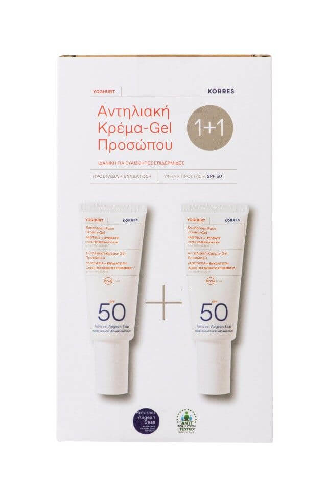 Sunscreen Face Cream-Gel 50SPF 1+1