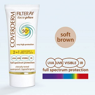 FILTERAY FACE PLUS NORMAL SKIN TINTED CREAM SPF50+ (SOFT BROWN) 50ml